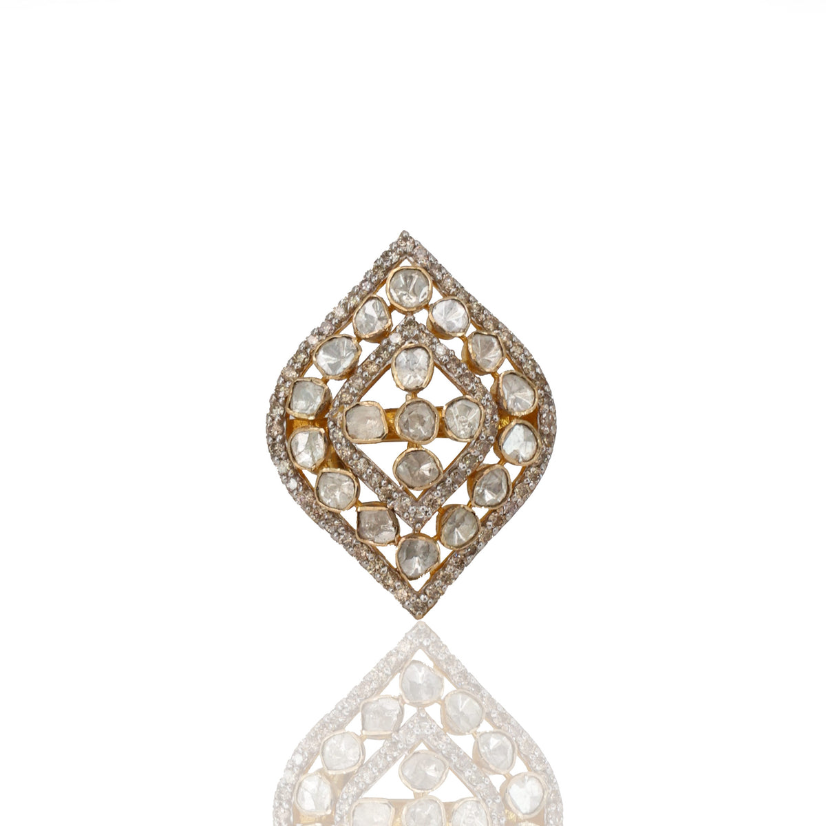 Polki Diamond Open Setting Ring