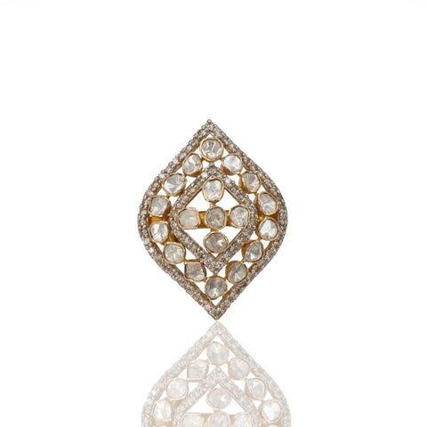 Polki Diamond Open Setting Ring