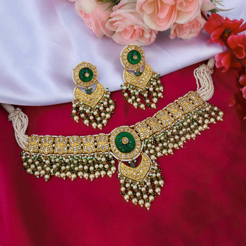 Hiranmayi Bridal Gold  Polki Necklace Set