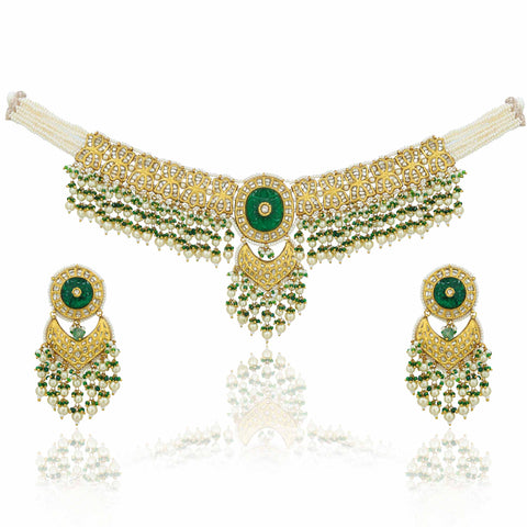 Hiranmayi Bridal Gold  Polki Necklace Set
