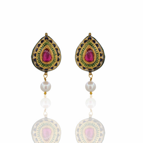 Nine Gemstone Pear Drop Necklace Set