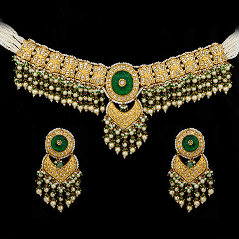 Hiranmayi Bridal Gold  Polki Necklace Set