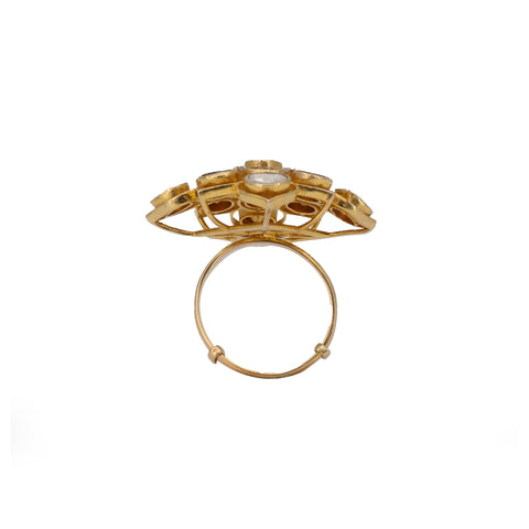 Natural Polki Gold Ring