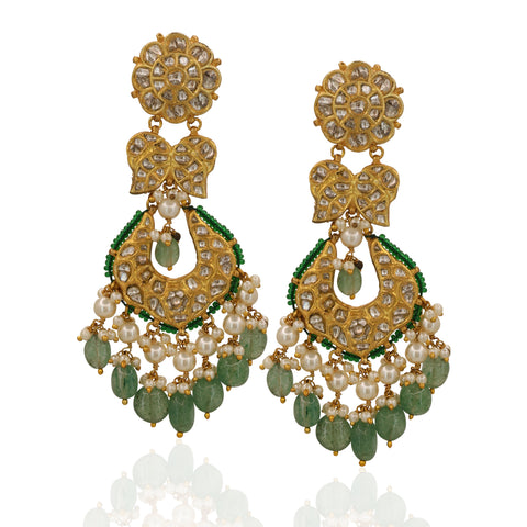 Bridal Gold Natural Syndicate Polki Diamond Necklace Set