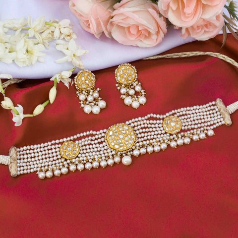 Adi Lakshmi Designer Chocker Necklace Set