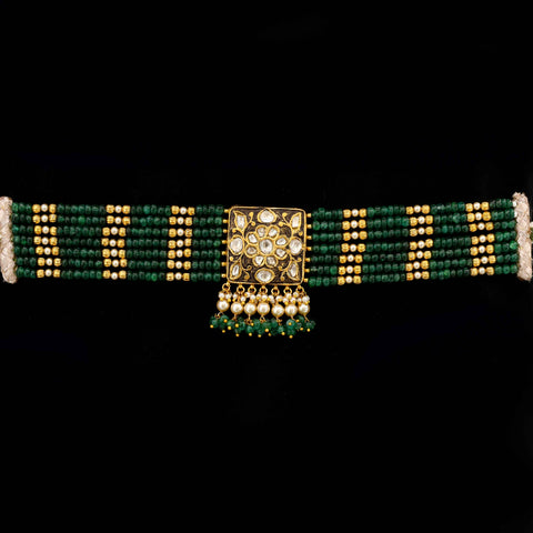 Mughal Treasures Chocker Gold  Polki Necklace