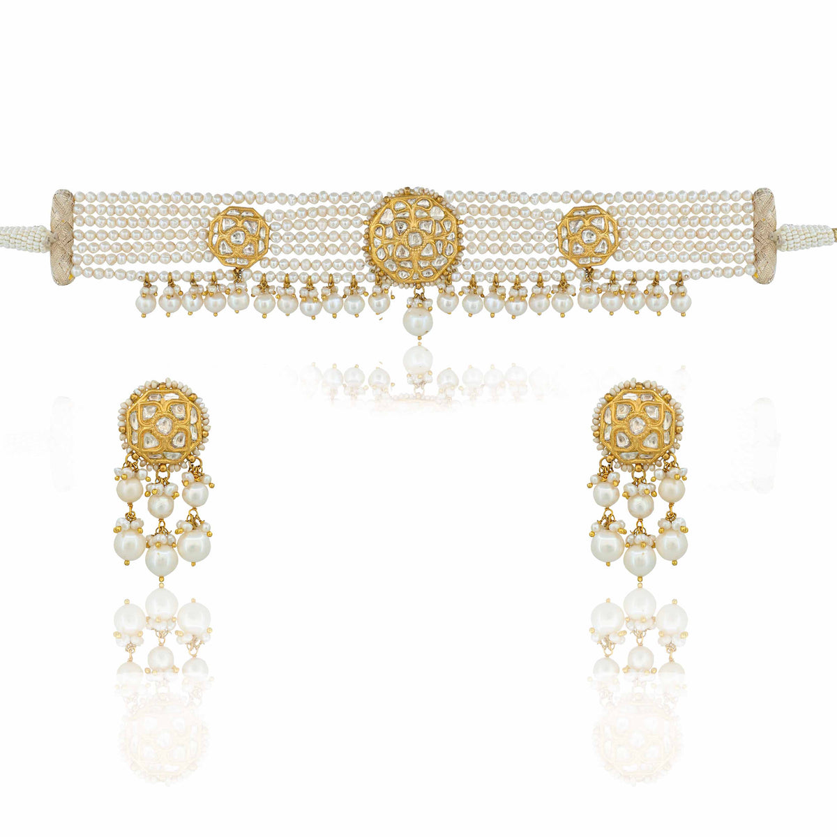 Adi Lakshmi Designer Chocker Necklace Set