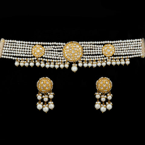 Adi Lakshmi Designer Chocker Necklace Set
