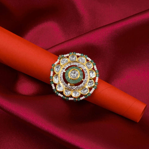 Gold Polki Diamond Ring