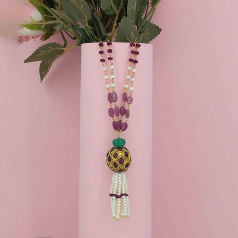 Kamal Pushpa Gold Pendant Necklace