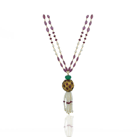 Kamal Pushpa Gold Pendant Necklace