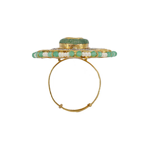 Gold Polki Diamond Ring