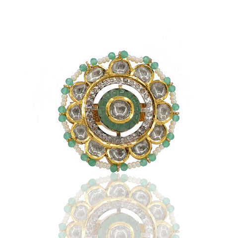 Gold Polki Diamond Ring