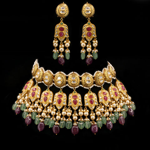 Traditional Polki Ruby Choker Set