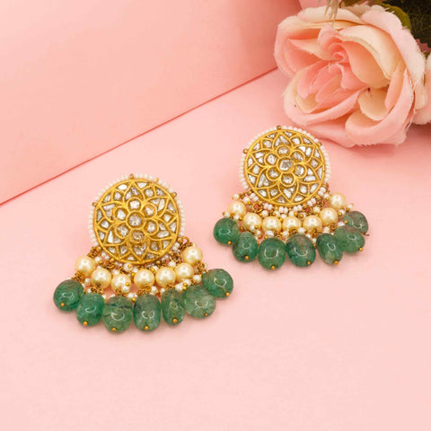 Polki Diamond and Pearl Jhumka Earring