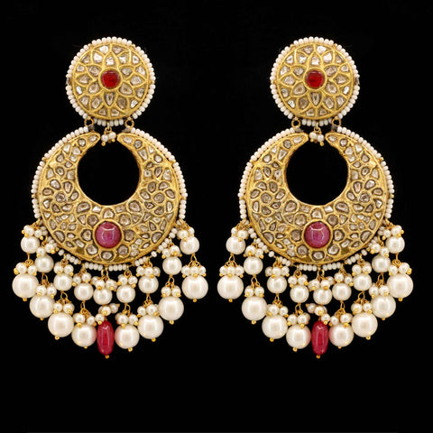 Royal Ruby Jhoomar Polki Chandbalis