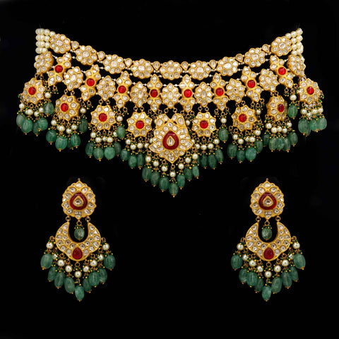 Shubhra Swarnmala Bridal Polki Diamond Necklace Set