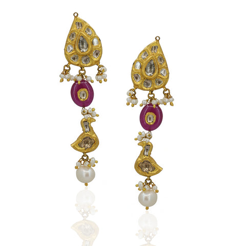 Vintage-Inspired Syndicate Polki & Natural Navratna Gemstone String Necklace