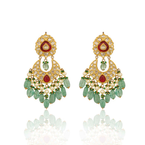 Shubhra Swarnmala Bridal Polki Diamond Necklace Set