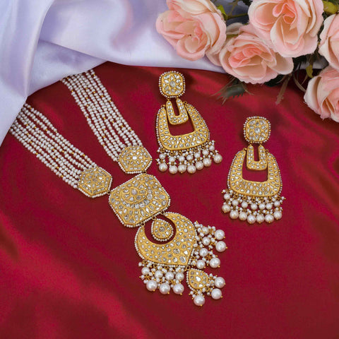 Rama Polki Diamond Gold Pendant Set