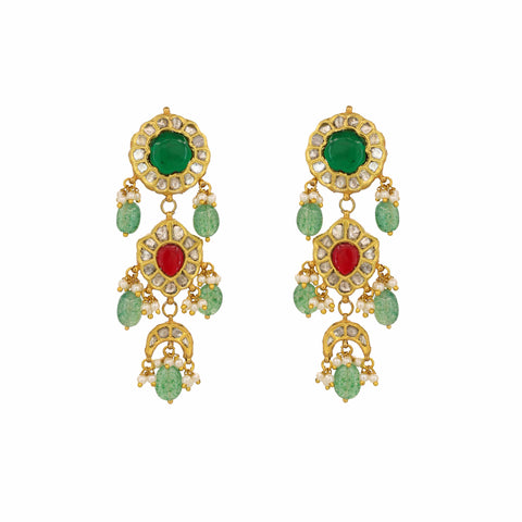 Ratnanjali Gold Polki Diamond Necklace Set