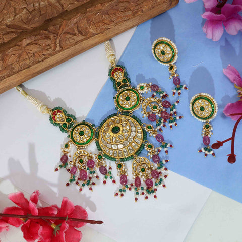 Maharani's Polki Necklace Set