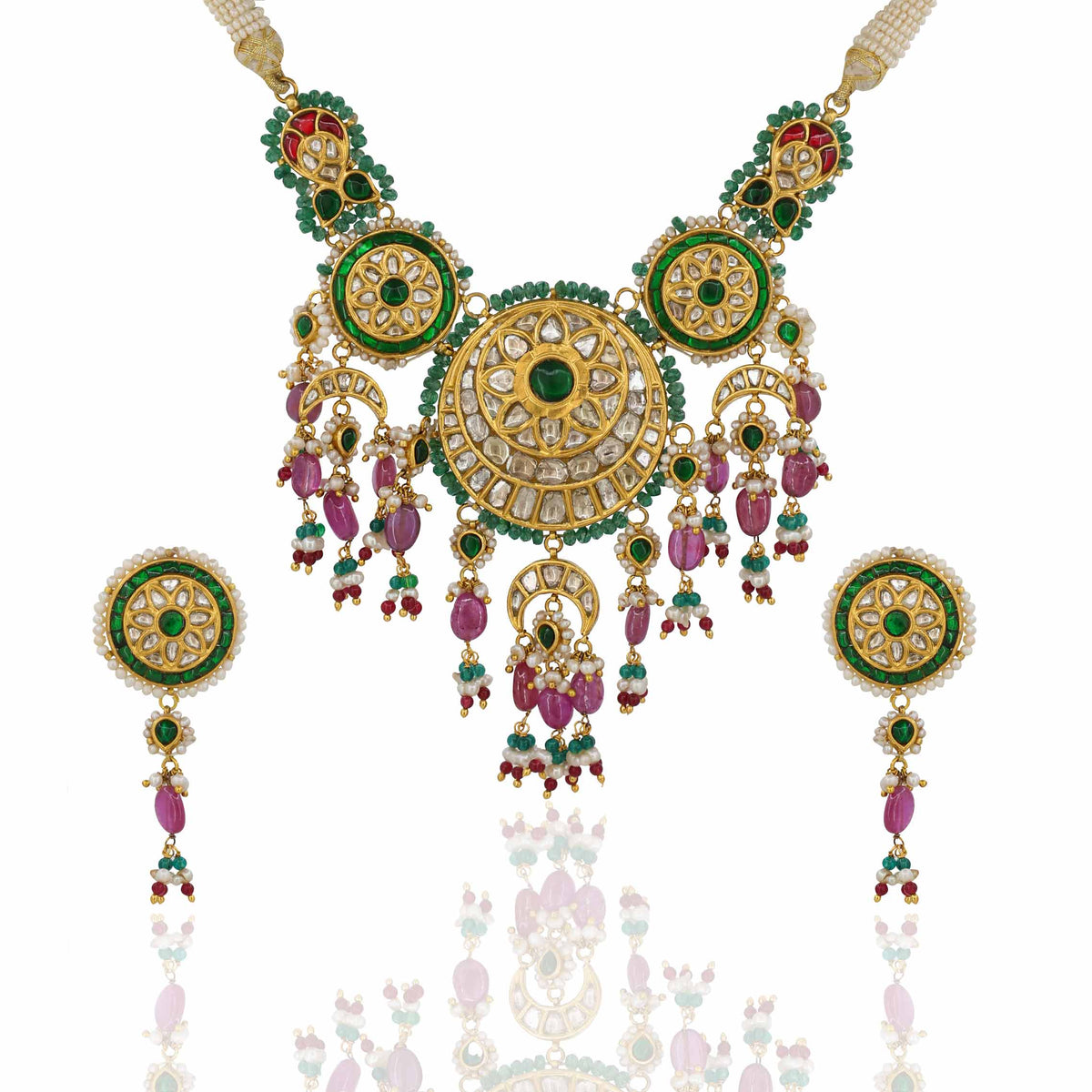 Maharani's Polki Necklace Set