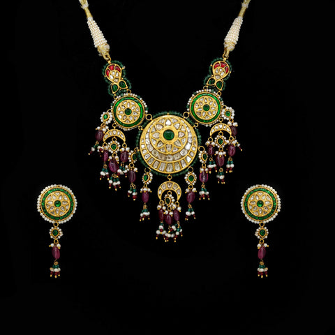 Maharani's Polki Necklace Set