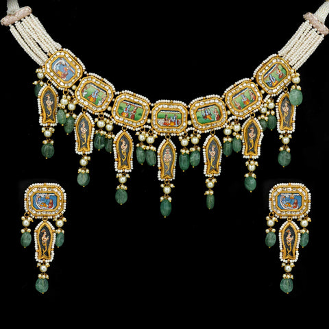 Hari Gold Temple Chocker Necklace