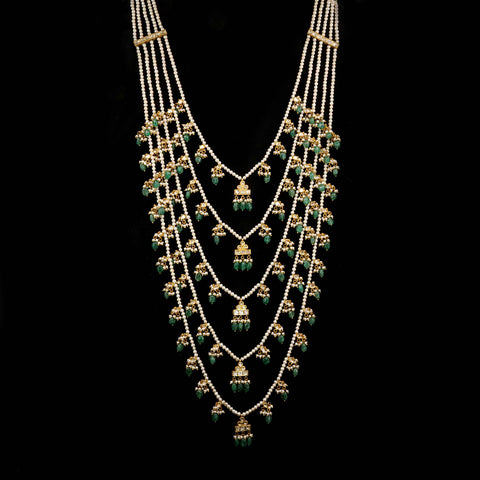 Regal Pachlada Polki and Pearl Necklace