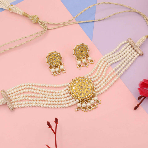 Polki Choker Necklace Set