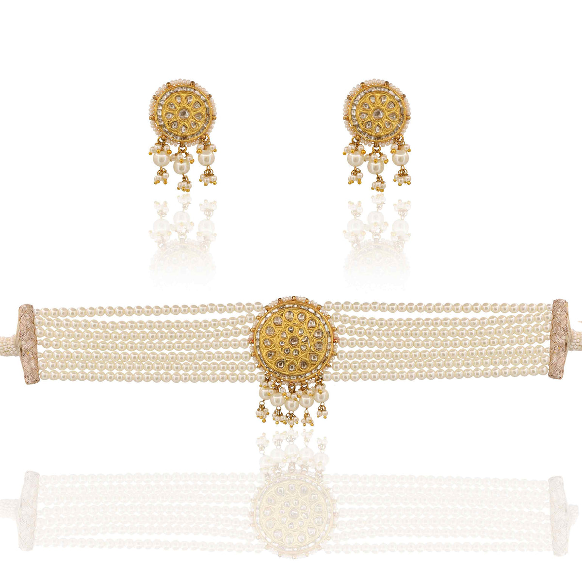 Polki Choker Necklace Set