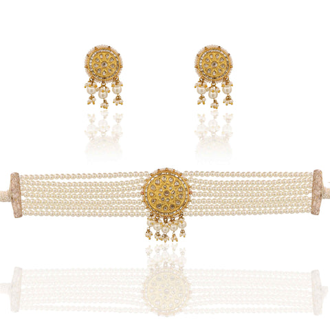 Polki Choker Necklace Set