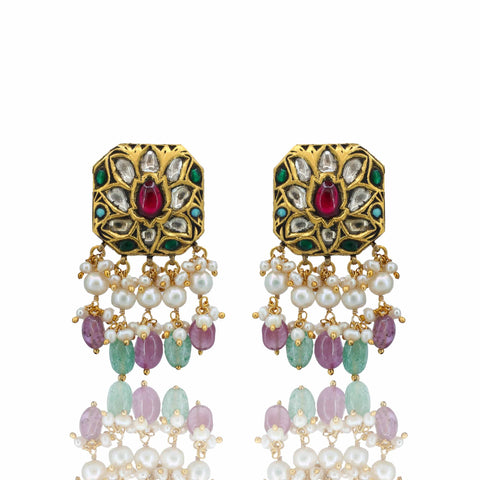 Neel Kamal Gold Pendant Set