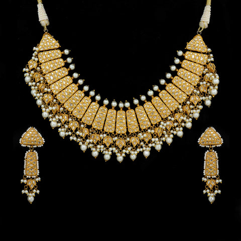 Padmalaya Bridal Gold  Polki Necklace Set