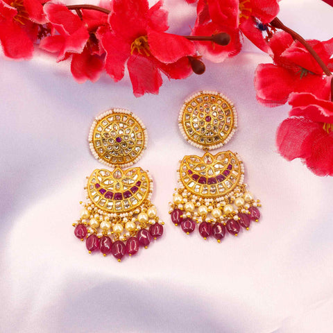 Padmahasta Gold  Polki ChandBali Earring