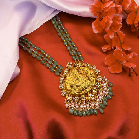 Kamakshi Temple Haar Gold Polki Pendant