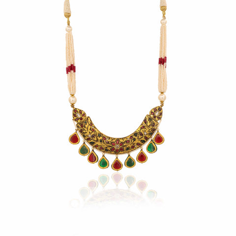 Swarna Lakshmi Haar Gold Diamond Necklace