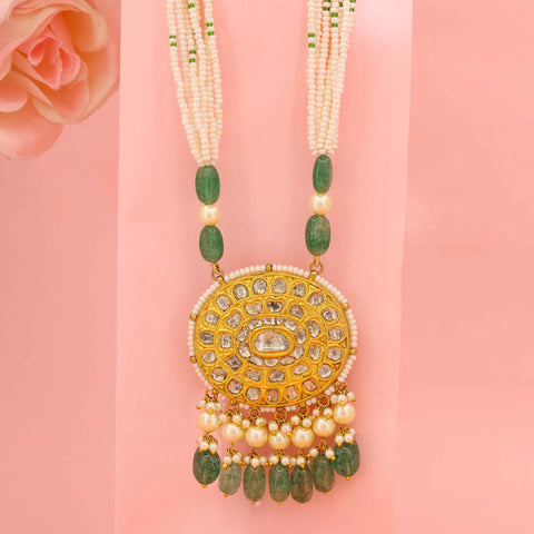 Heritage Gold and Polki Pendant Necklace