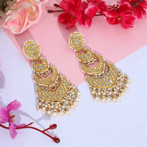 Savi Bridal Polki Long Earring