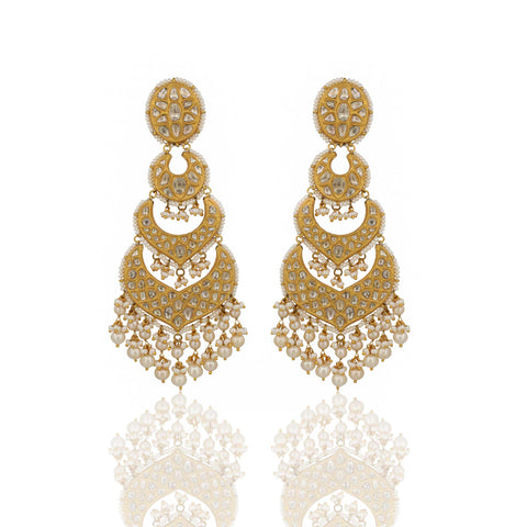 Savi Bridal Polki Long Earring