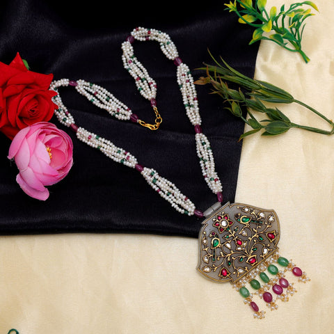 Lakshmi Vilas Stone Pendant Necklace