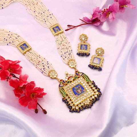 Gold Shreenath Ji Pendant Set