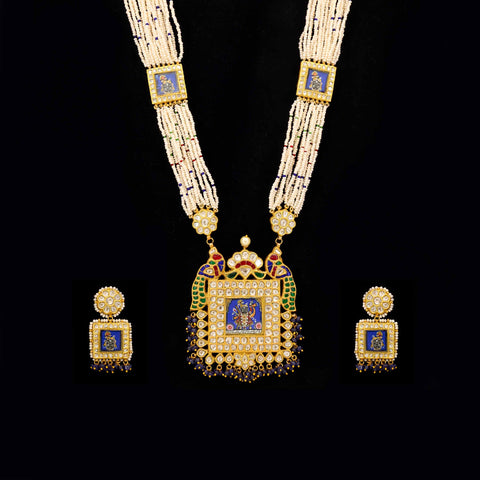 Gold Shreenath Ji Pendant Set