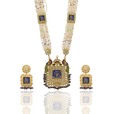 Gold Shreenath Ji Pendant Set
