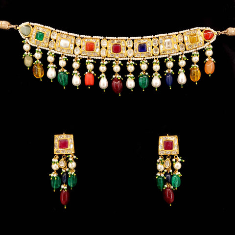 The Royal Navratna Jadau Polki Choker