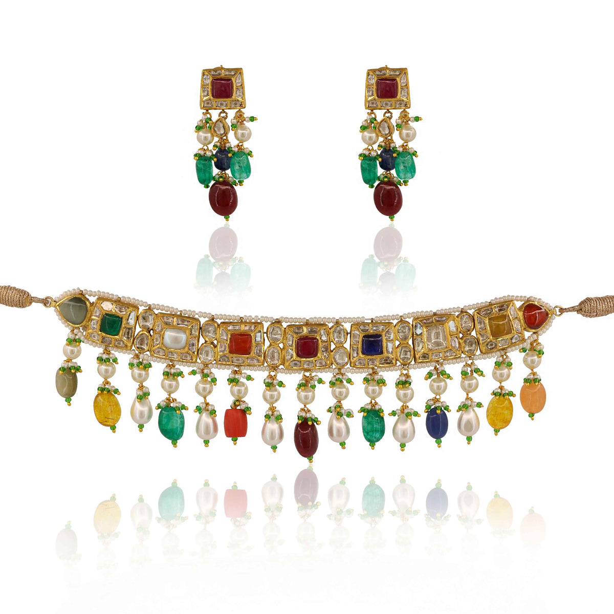 The Royal Navratna Jadau Polki Choker