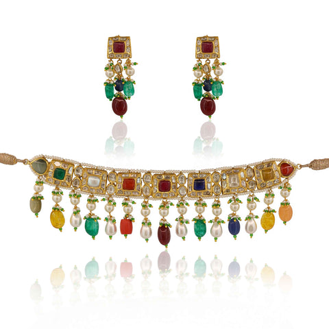 The Royal Navratna Jadau Polki Choker