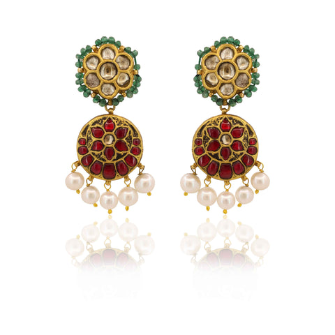 Ruby & Emerald Heritage Polki Choker Set