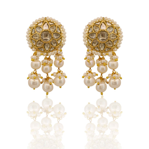 Amina Pearl & Polki Necklace Set